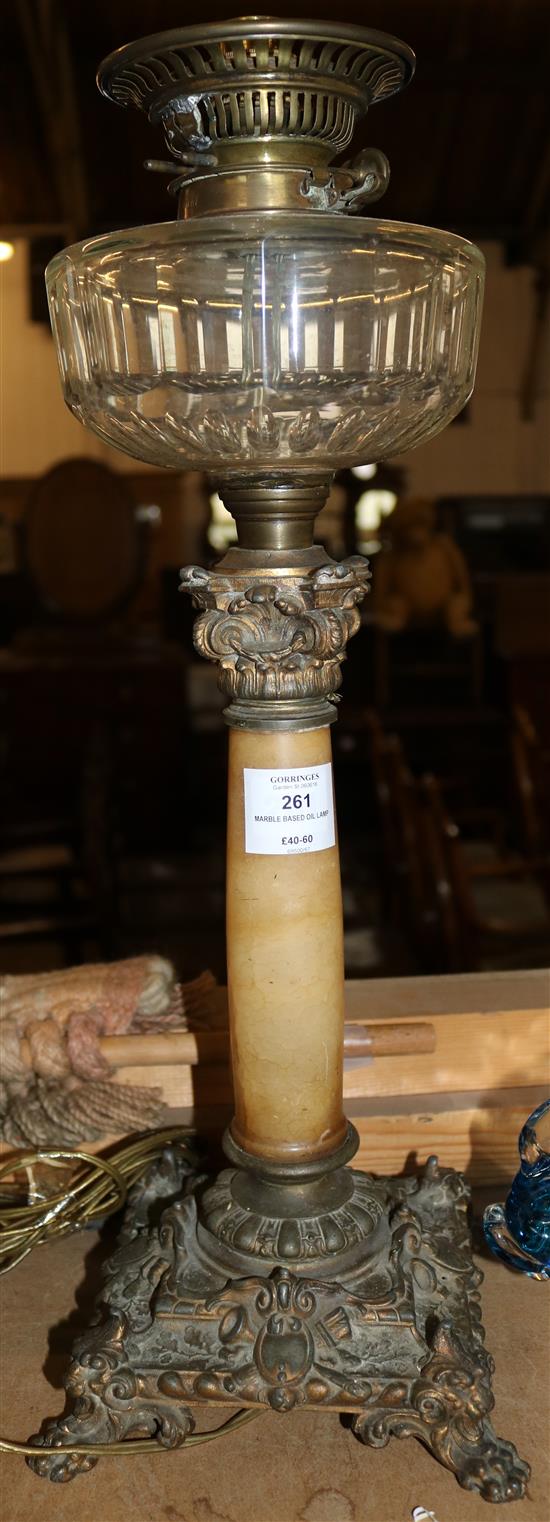 Marble based oil lamp